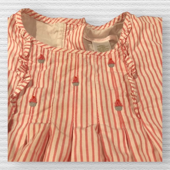 Janie & Jack CUPCAKE EMBROIDERED STRIPE TOP - Picture 4 of 6